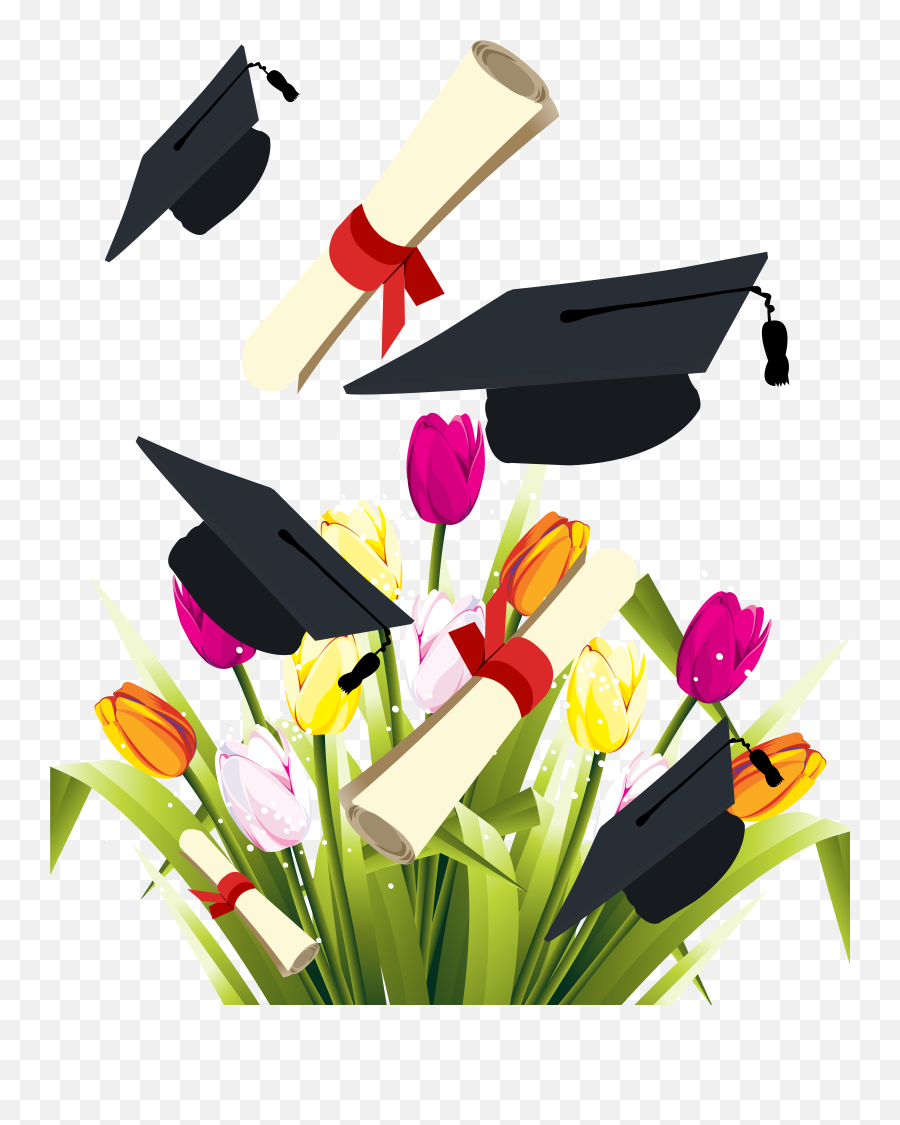 Diploma Clipart Graduation Flower Picture 911404 Diploma - Flowers For Graduation Clip Art Emoji,Diploma Clipart