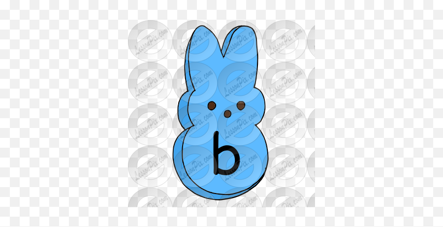 Bunny B Picture For Classroom Therapy Use - Great Bunny B Dot Emoji,B Clipart