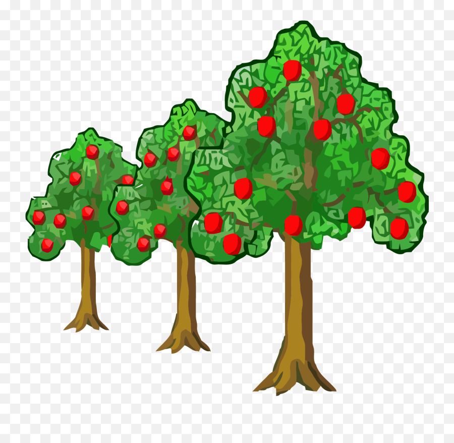 Download Far Near Apple Tree Clipart - Apple Trees Clipart Emoji,Trees Clipart