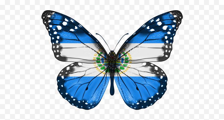 El Salvador Fleece Blanket - El Salvador Flag Butterfly Emoji,El Salvador Flag Png