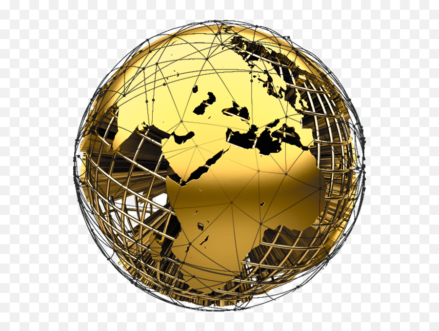 Gold World Globe Png Transparent Png - World Globe Gold Png Emoji,World Globe Png