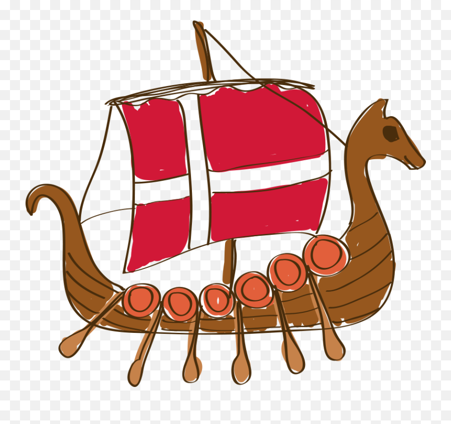 Download Hd Viking Ship Clipart Denmark Viking - Denmark Denmark Clipart Emoji,Ship Clipart