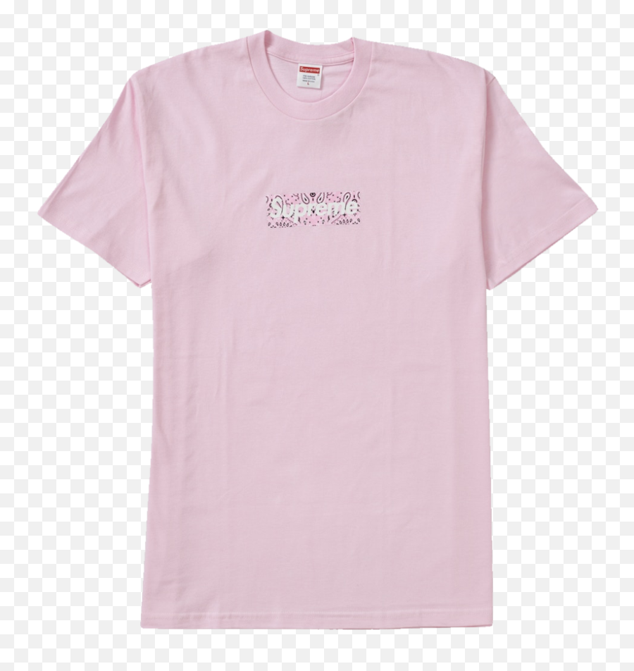 Supreme Bandana Box Logo T - Supreme Bandana Pink Tee Emoji,Pink Supreme Box Logo Hoodie