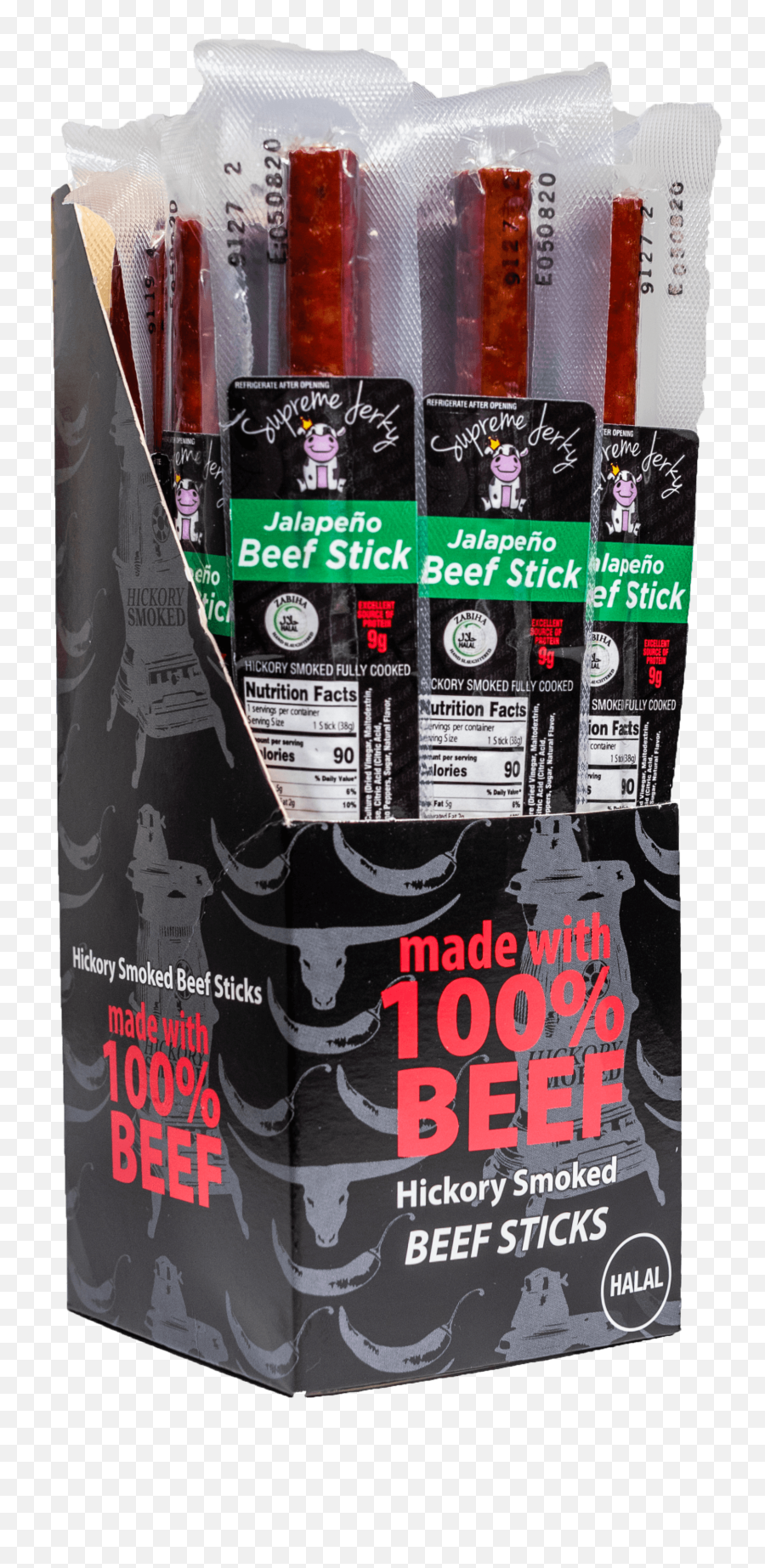 Supreme Beef Jerky - Halal Beef Sticks 135 Oz 16 Count Jalapeno Walmartcom Halal Slim Jim Emoji,Halal Guys Logo