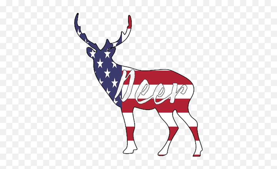 American Flag Deer Happy 4th Of July Baby Onesie Emoji,Onsie Clipart