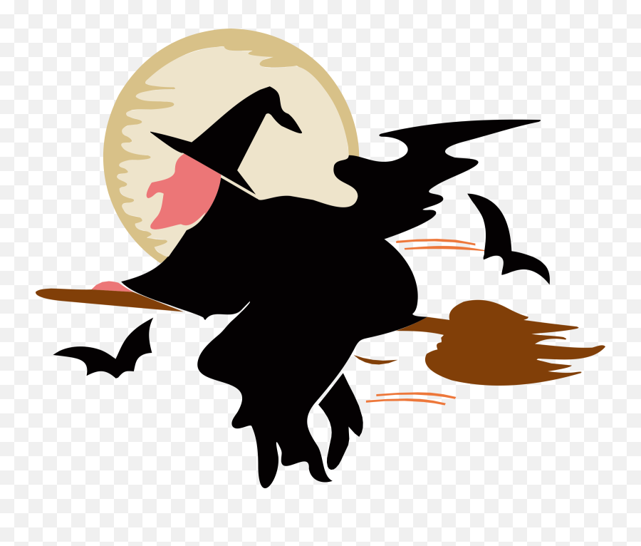 Witch Over Harvest Moon Clipart - Logo Sorcière Emoji,Harvest Clipart