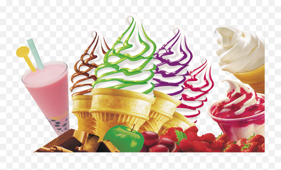Ice Cream Cone Sundae Frozen Yogurt - Ice Cream Images Hd Png Emoji,Yogurt Clipart