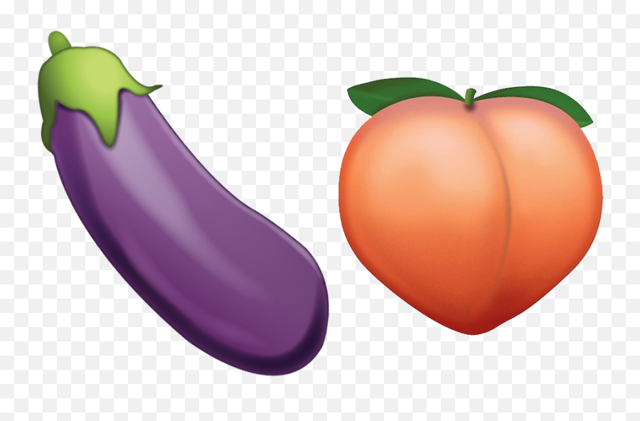 Eggplant Peach Emoji Sticker - Peach Eggplant Emoji Png,Peach Emoji Png
