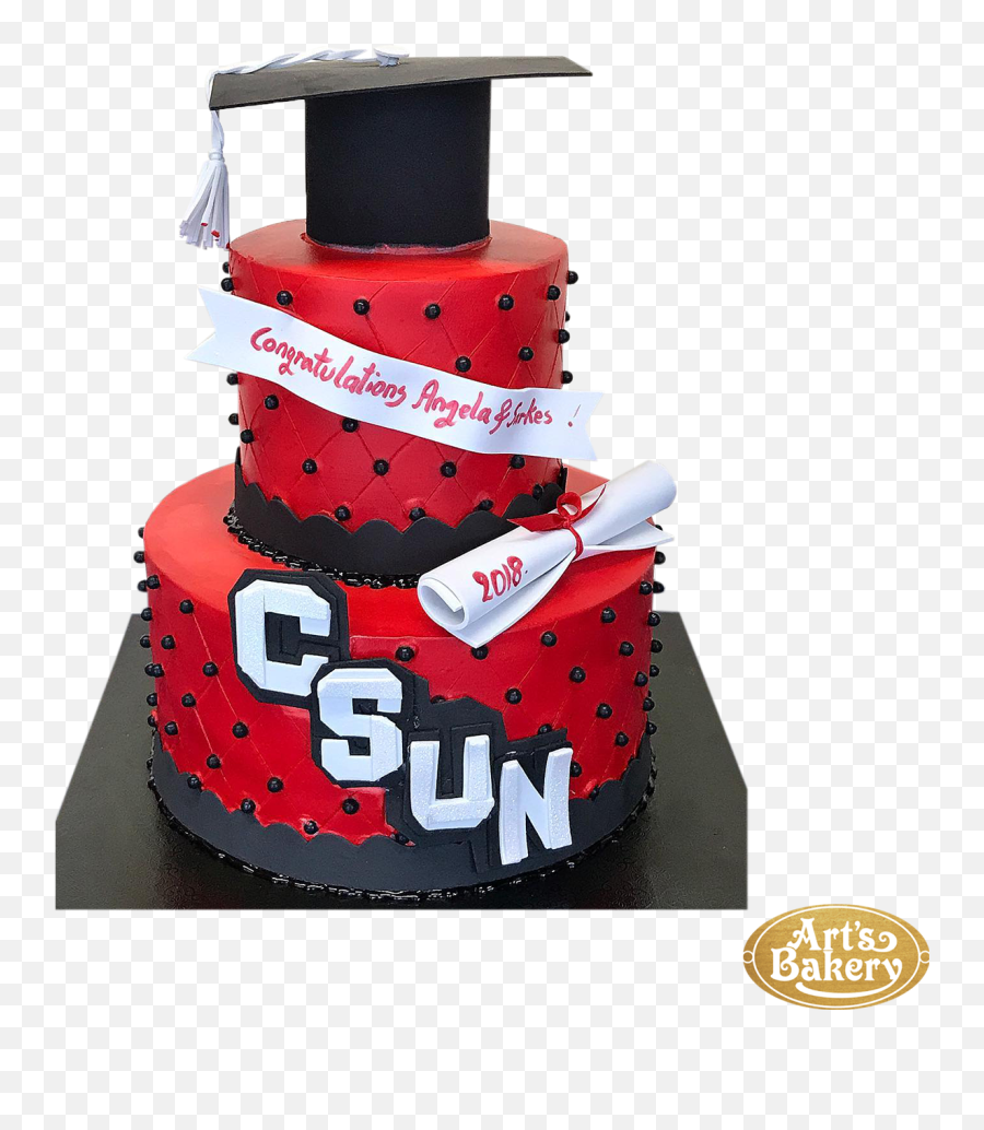 Stacked Grad Hat With Diploma Cake - For Graduation Emoji,Grad Cap Png