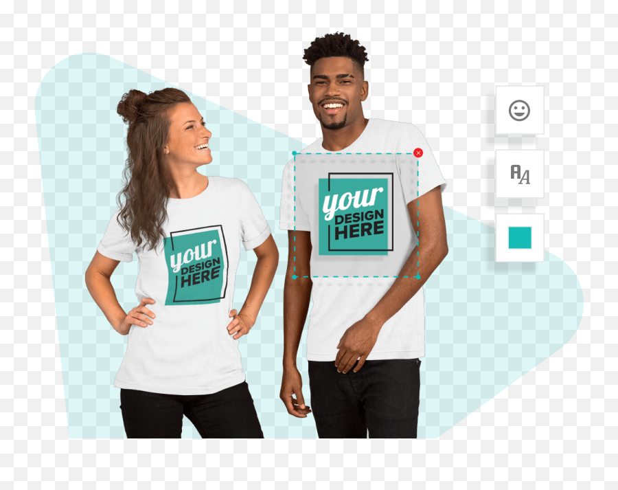 T - Shirt Printing Design Your Own Tshirts Custom Tshirt Print On Demand Mockup Emoji,Company Logo Shirts