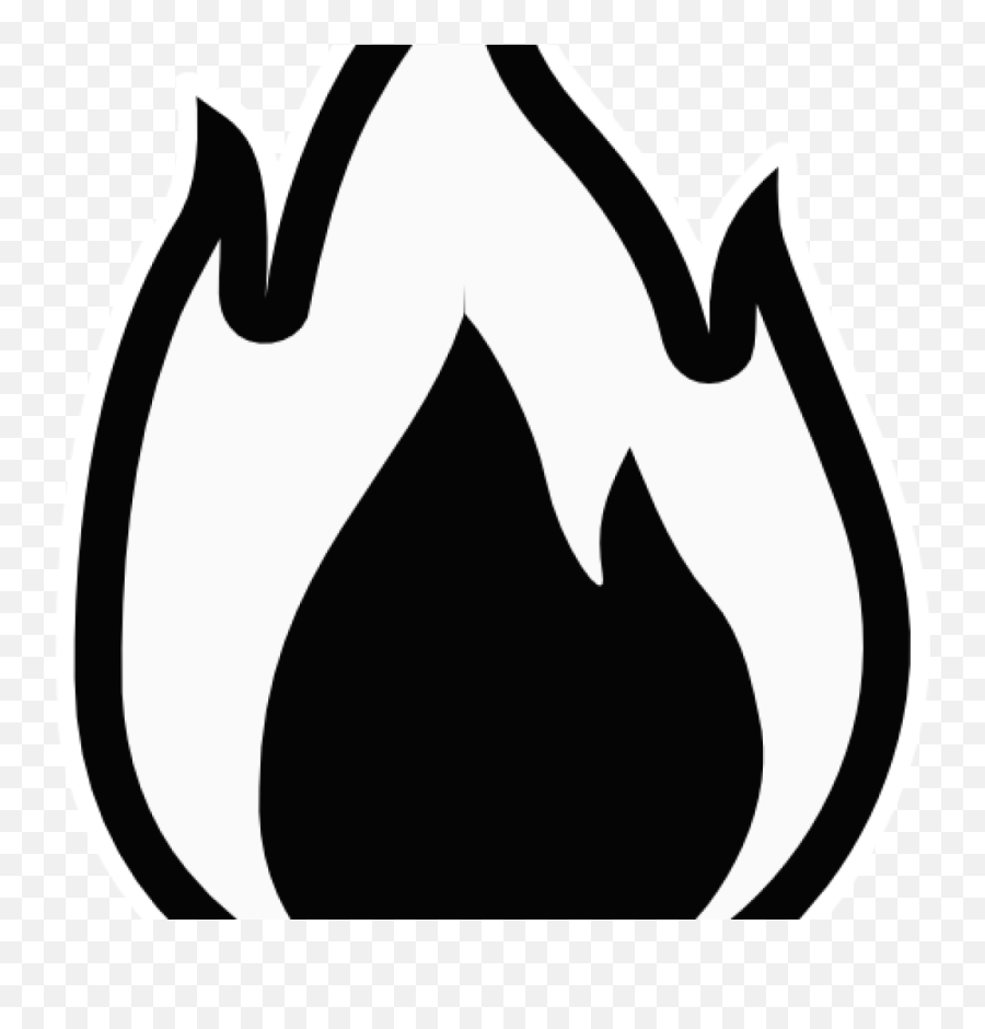 Fire Clip Art Black And White Png Image - Transparent Fire Clipart Black And White Emoji,Flame Clipart