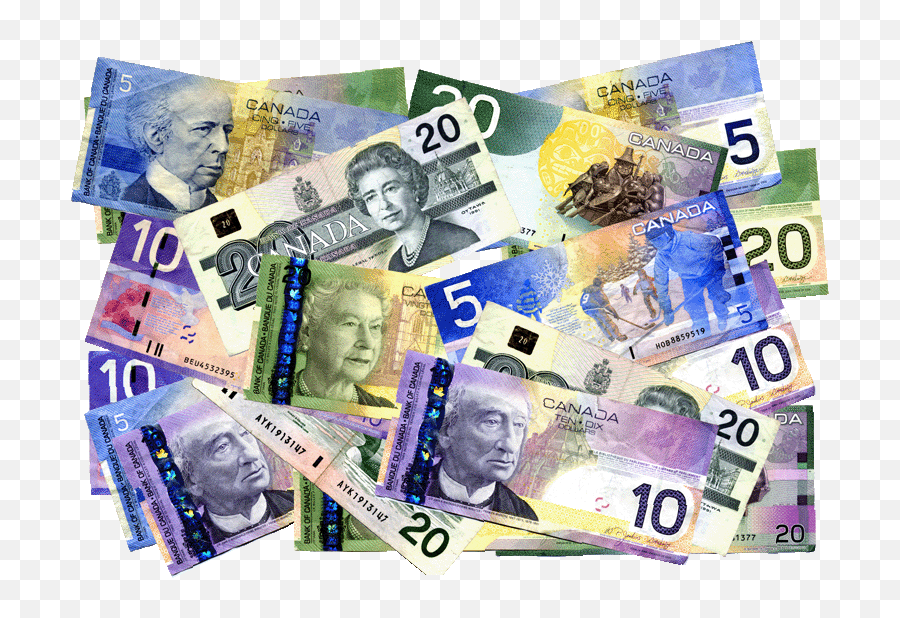 Canadian Money - Transparent Canadian Money Png Emoji,Money Pile Png