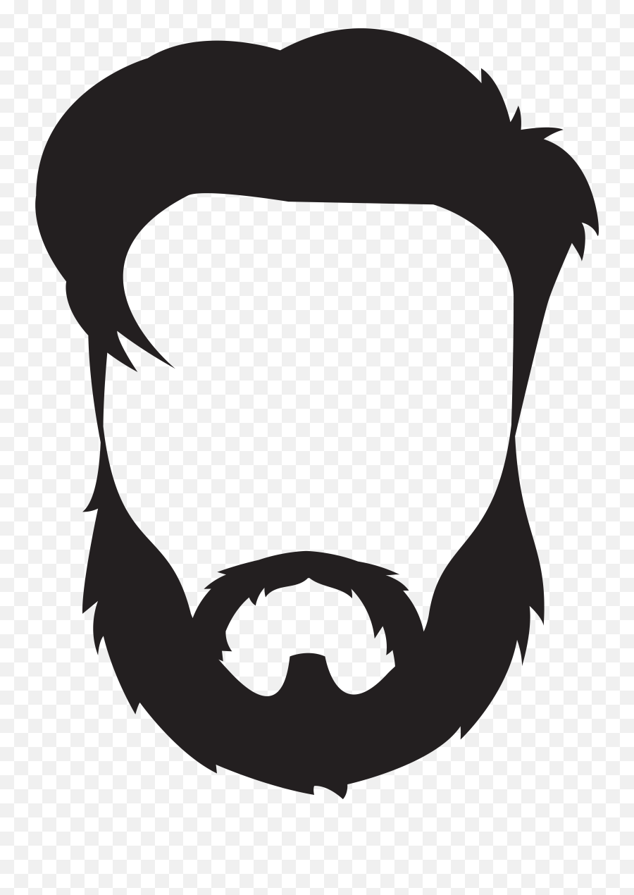 Beard And Mustache Clipart - Beard Clipart Png Emoji,Mustache Clipart