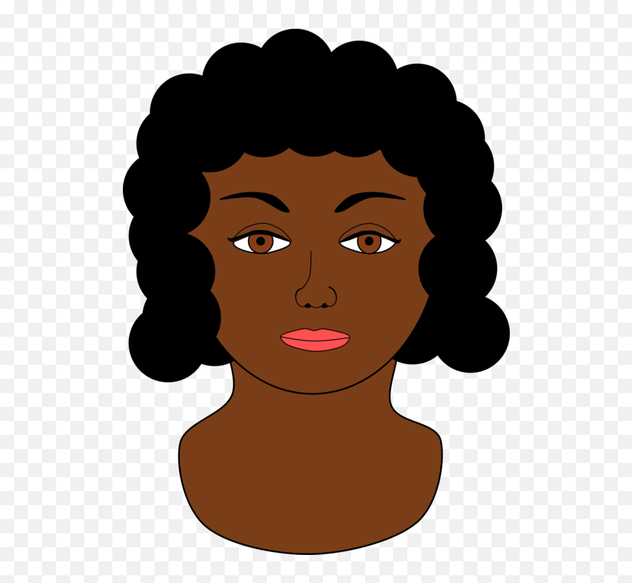 Forehead Head Neck Png Clipart - Face Black Clip Art Woman Emoji,African American Woman Clipart