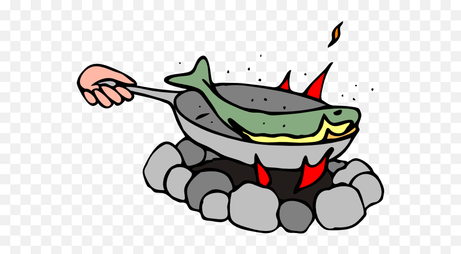 Frying Fish Clip Art Free Vector - Dish Emoji,Fish Fry Clipart