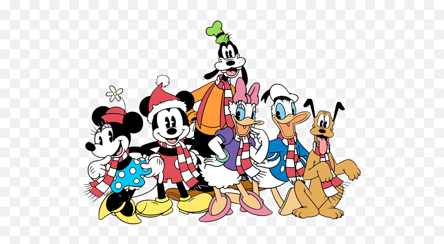 Download Hd Mickey Mouse Clipart Family - Mickey And Minnie Classic Christmas Emoji,Mickey Ears Clipart