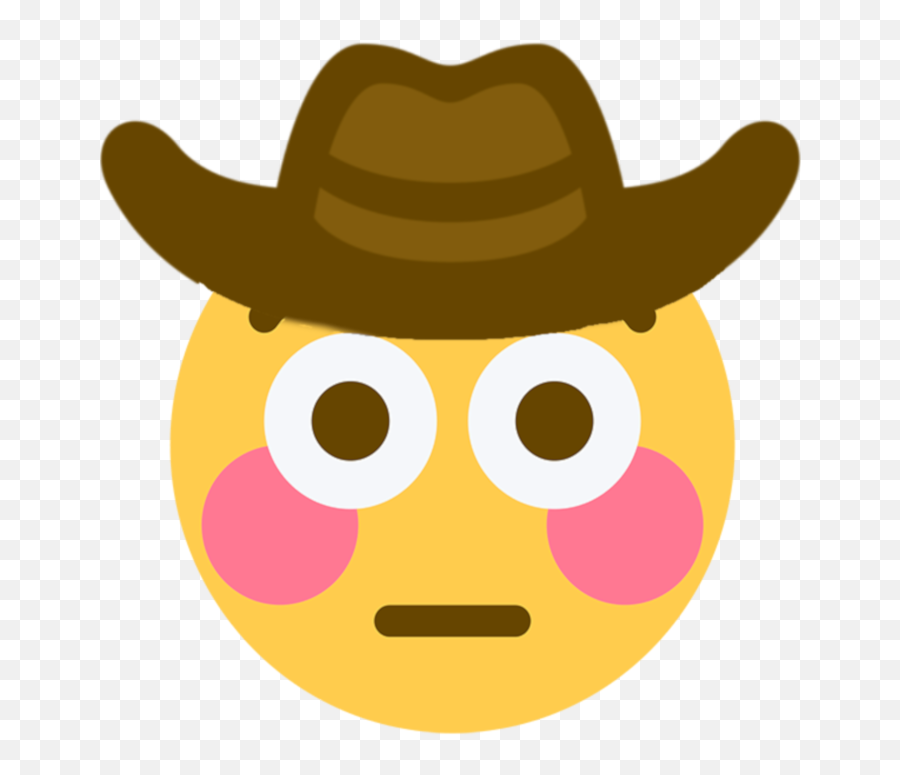 Flushedcowboy - Discord Flushed Emoji Transparent,Cowboy Emoji Png