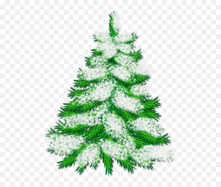 Pine Tree Clipart Snowy Ground - Snowy Christmas Tree Snowy Tree Clipart Png Emoji,Pine Tree Clipart