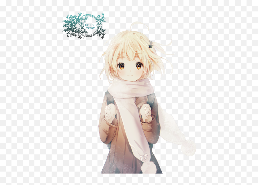 Download Winter Cute Anime Girl Render - Cute Anime Gril Transparent Png Emoji,Winter Png