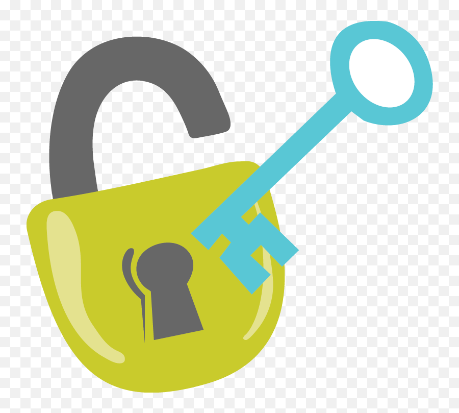 Key Unlocking A Lock Participation - Clip Art Access Transparent Emoji,Lock And Key Clipart