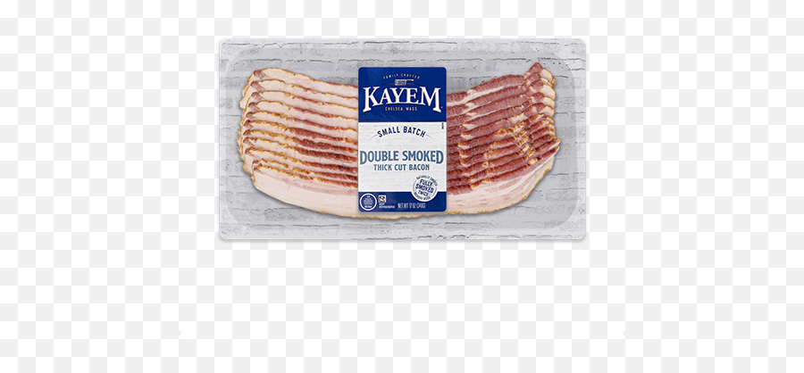 Kayem Double Smoked Thick Cut Bacon 3 - Kayem Small Batch Bacon Emoji,Bacon Transparent