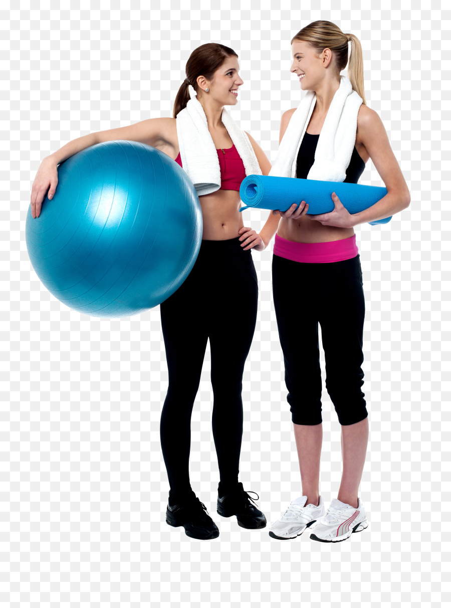 Fitness - Two Girls At The Gym Clipart Full Size Clipart Transparent Fitness People Png Emoji,Gym Clipart