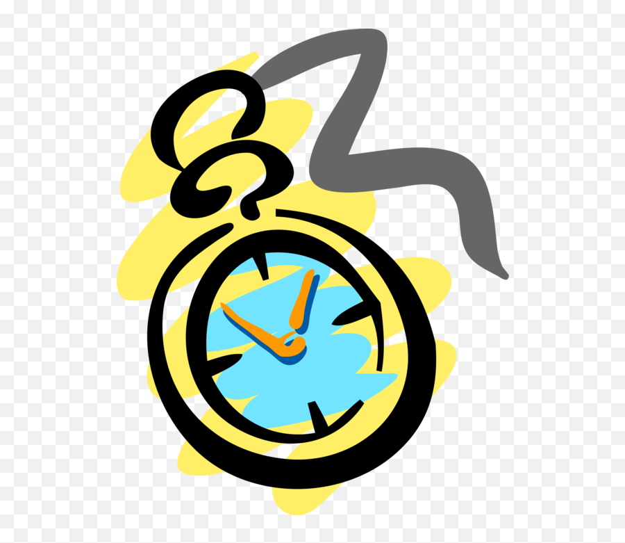 Vector Illustration Of Pocket Watch Or Pocketwatch Clipart Emoji,Pocketwatch Clipart