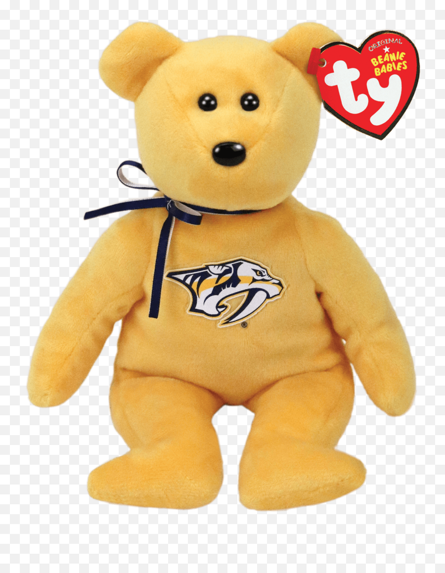 Nashville Predators - Nhl Bear Beanie Baby Yellow Bear Png Emoji,Nashville Predators Logo