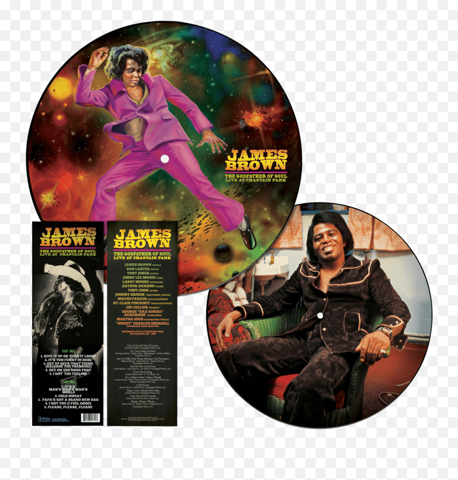James Brown - The Godfather Of Soul Live At Chastain Park Picture Disc Vinyl Emoji,Godfather Png