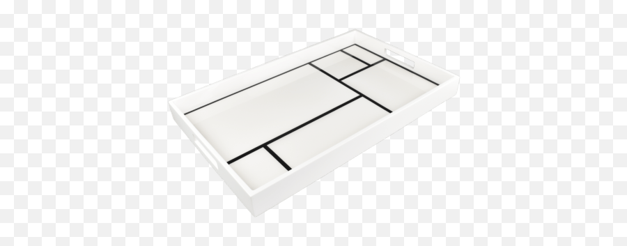 Pacific Connections White Grid Rectangular Tray 12 X 15 X Emoji,White Grid Transparent