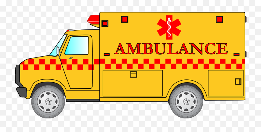 Ambulance Clip Art Image - Yellow Ambulance Clipart Emoji,Ambulance Clipart