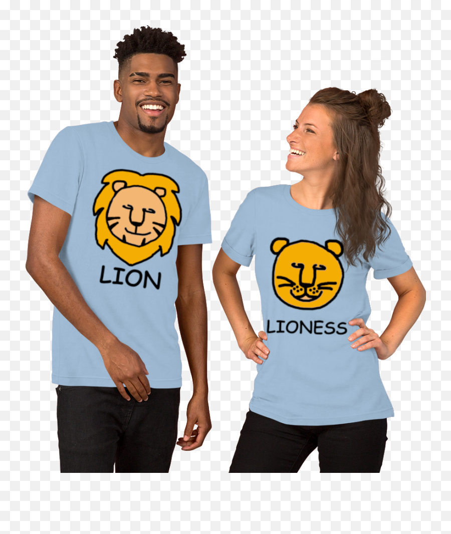 Lion And Lioness - Couples Shirts Camisetas Pepe Le Pew Emoji,Lioness Png