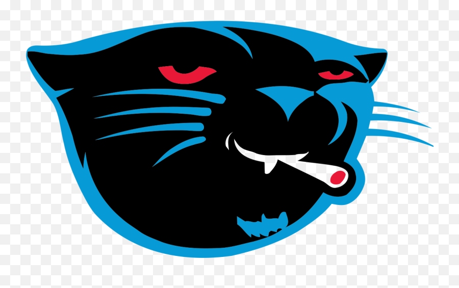 Carolina Panthers Smoking Weed Logo - Carolina Panthers Emoji,Carolina Panthers Logo