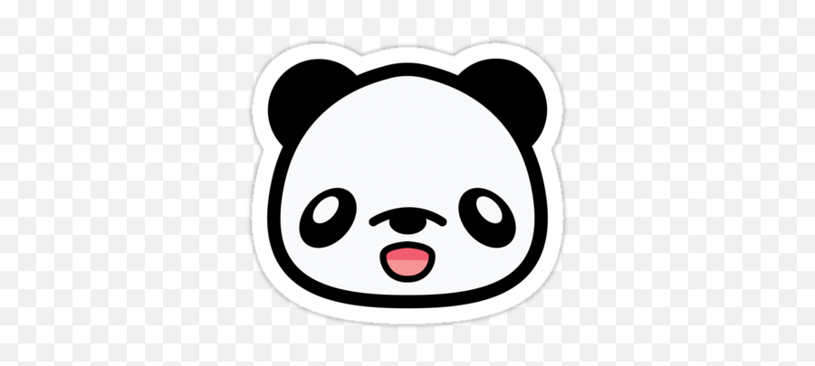 Kawaii Panda Clipart - Cartoon Panda Head Png Emoji,Panda Clipart