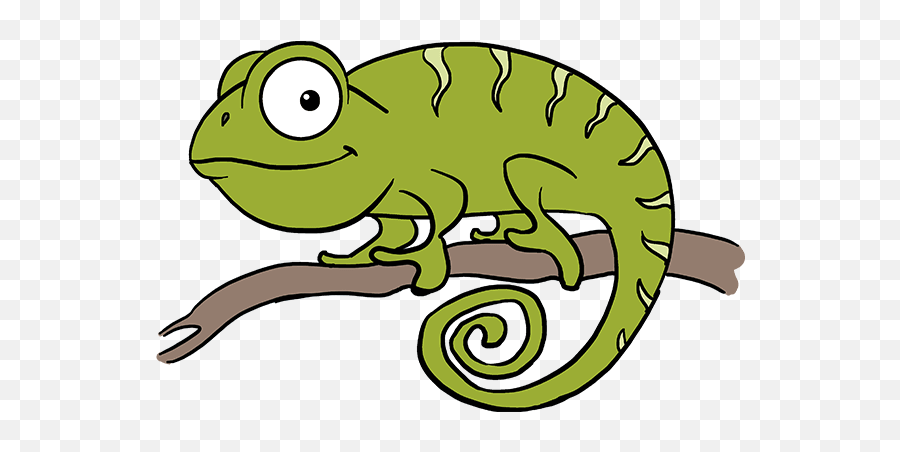 How To Draw A Chameleon - Draw A Chameleon Eye Emoji,Chameleon Clipart