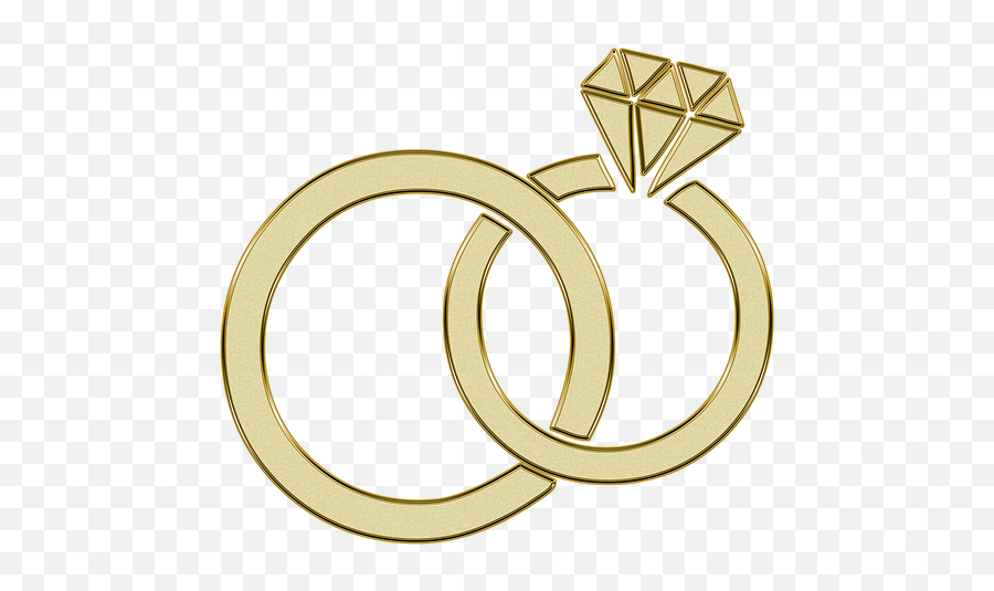 Gold Wedding Ring Clipart Png - Gold Engagement Rings Clipart Emoji,Jewellery Clipart