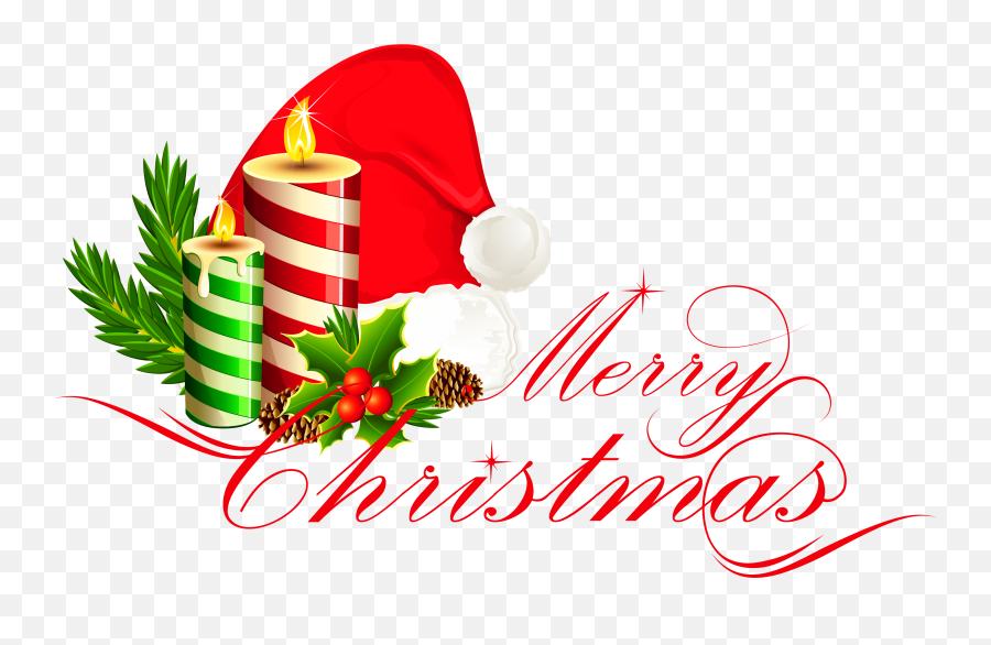 Merry Christmas Deco With Santa Hat 1372449 - Png Images Merry Christmas Decorations Png Emoji,Santa Hat Png