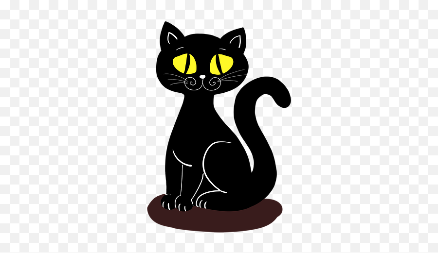 Black Cat Cute - Free Image On Pixabay Un Gato Negro Dibujo Emoji,Cute Black Cat Clipart
