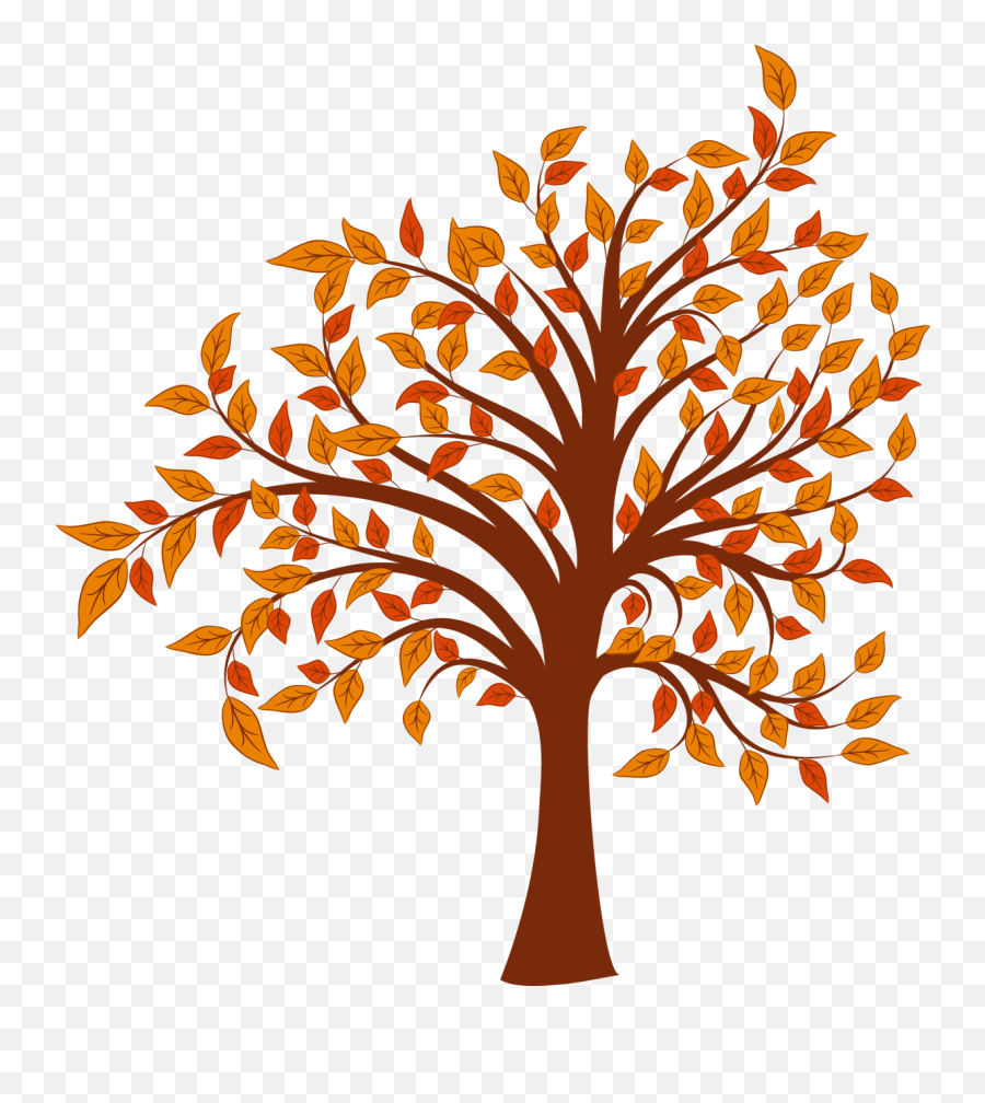 Fall Trees Clipart - Fall Tree Clipart Transparent Background Emoji,Trees Clipart