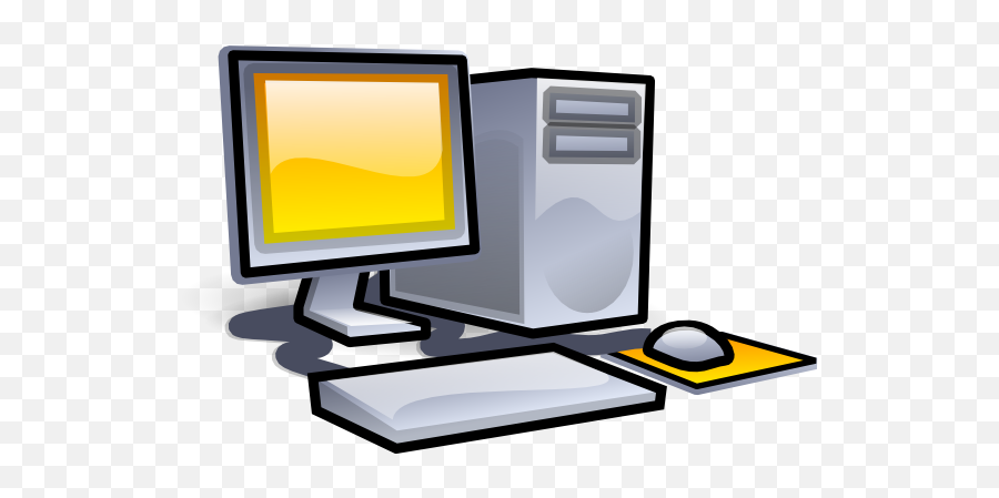 Computer Desktopputer Clipart Clipart - Computer Clipart Emoji,Computers Clipart