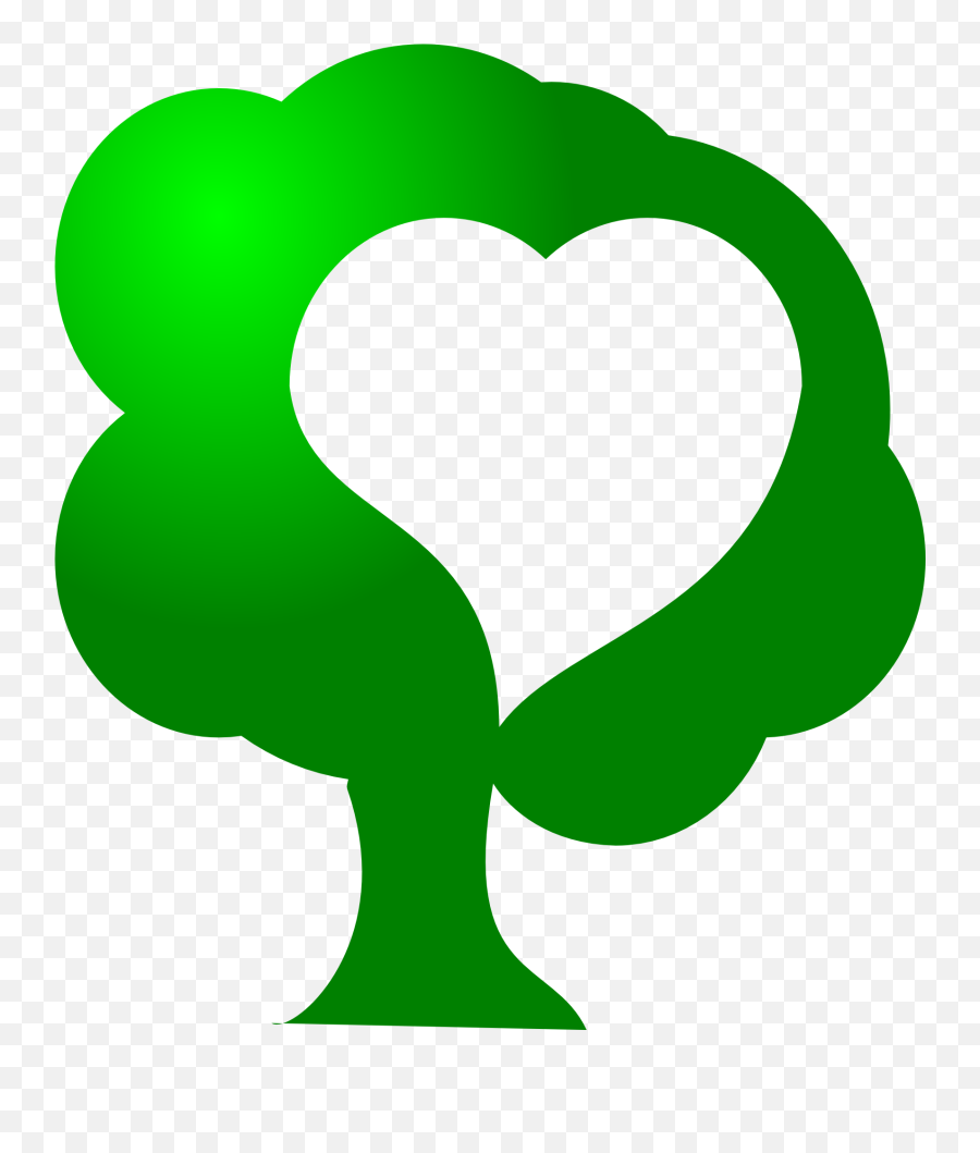 Tree With Heart Shape On Crown Environment Icon Free Image Emoji,Heart Crown Transparent