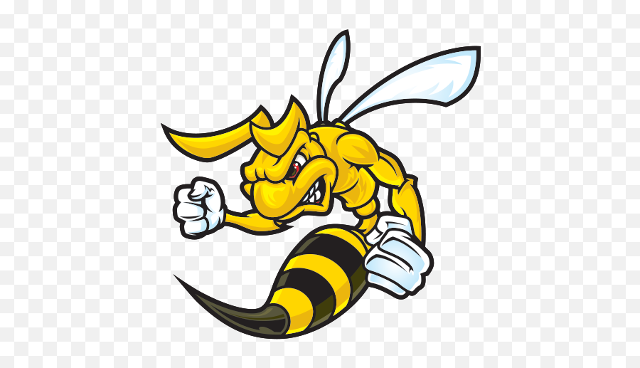 Printed Vinyl Bee - Hornet Mascot Clipart Full Size Emoji,Hornets Clipart