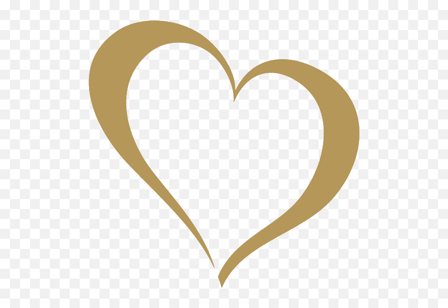 Library Of Gold Heart Outline Picture Transparent Library - Vector Gold Heart Png Emoji,Heart Outline Clipart