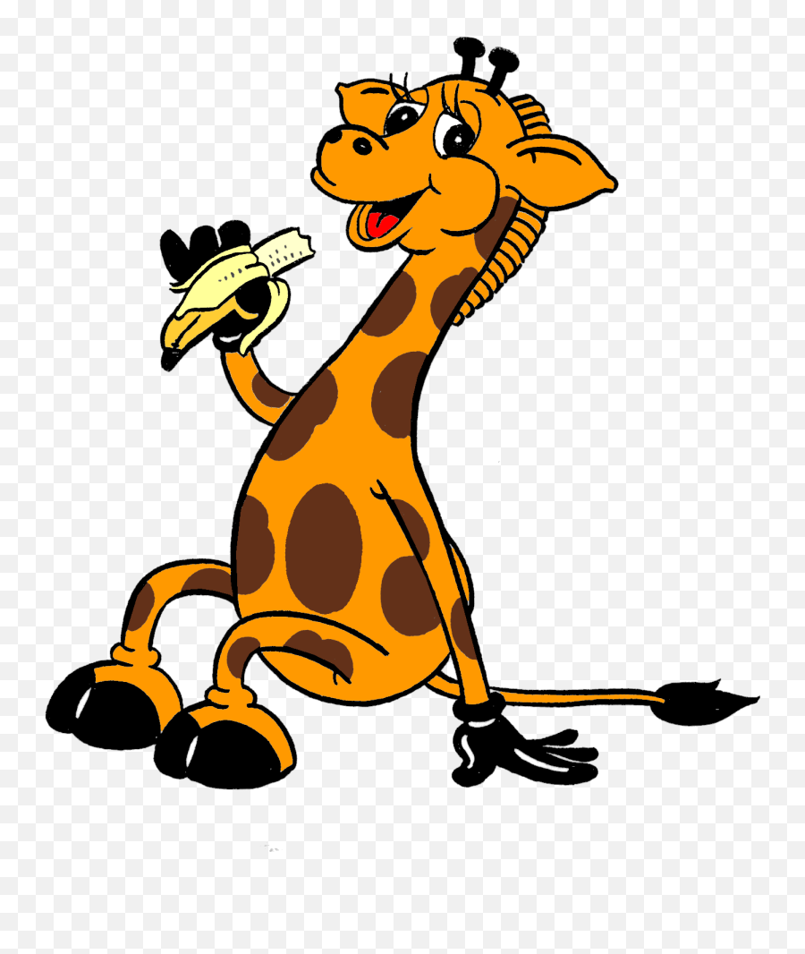 Clip Art Of Harold The Giraffe Character Free Image Download Emoji,Giraffe Clipart Free
