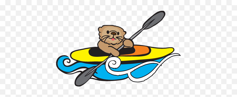Sea Otter Clip Art - Kayaking Clipart Emoji,Otter Clipart