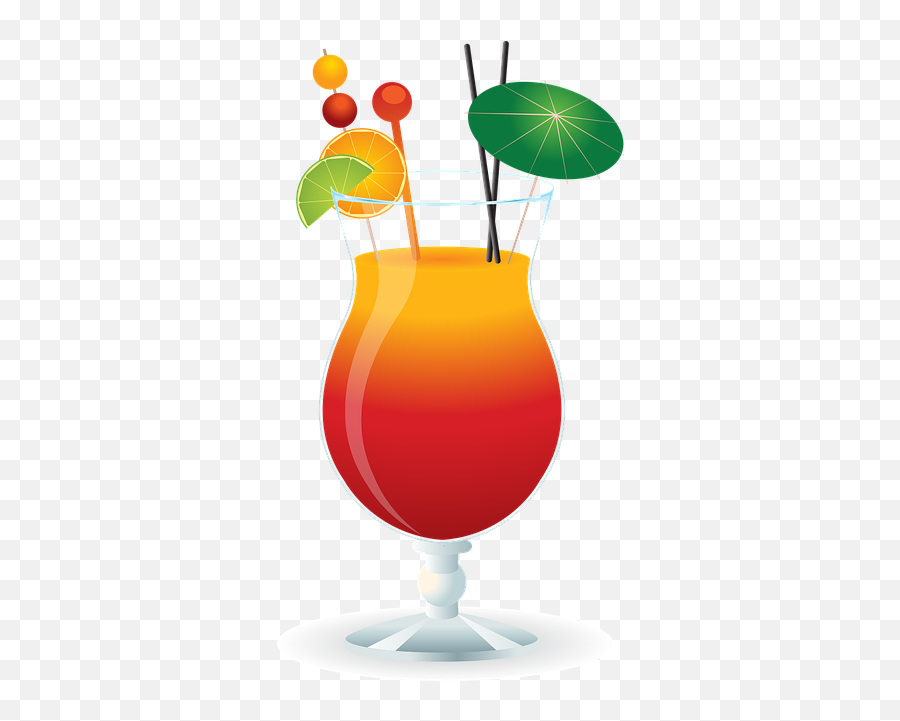Caribbean Cocktail Drink - Cocktail Glasses Clipart Emoji,Drink Png