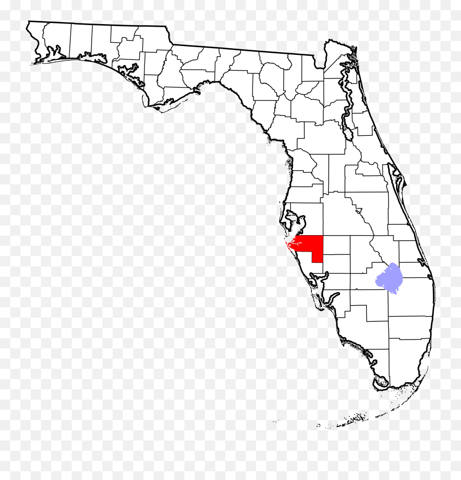 Map Of Florida Highlighting Orange - Orange County Florida Emoji,Florida Outline Png