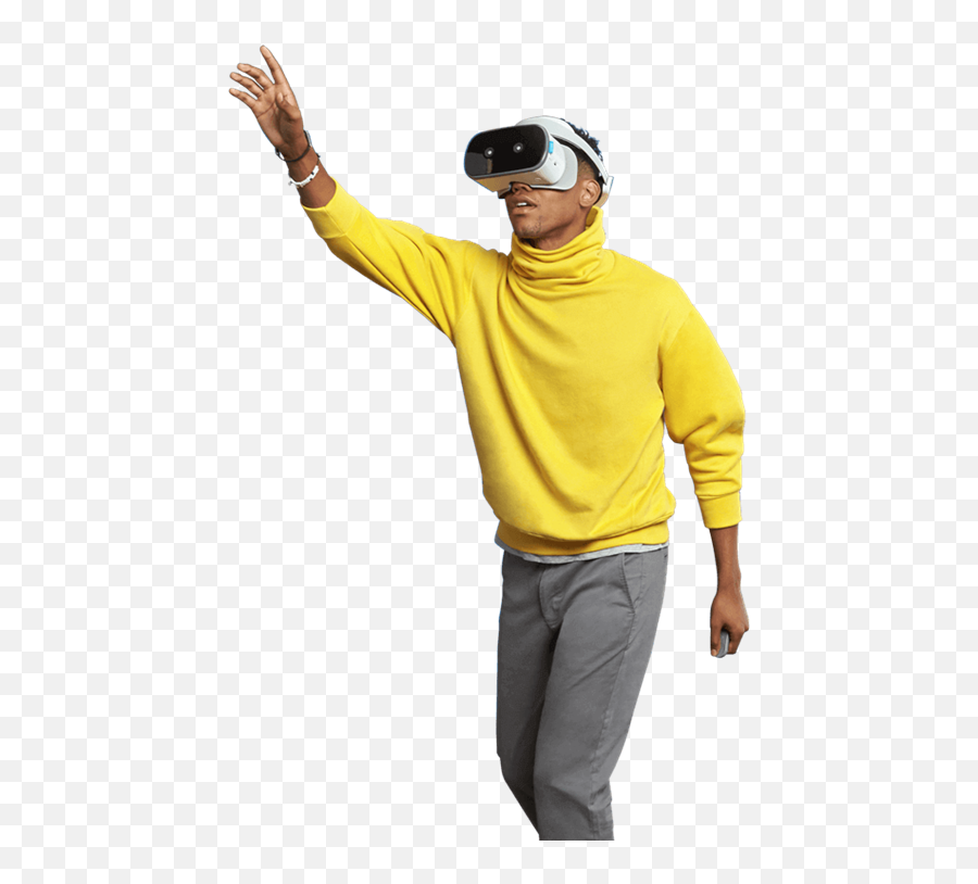 Vr Headsets And Hardware Trends - Person With Vr Headset Png Emoji,Vr Headset Png