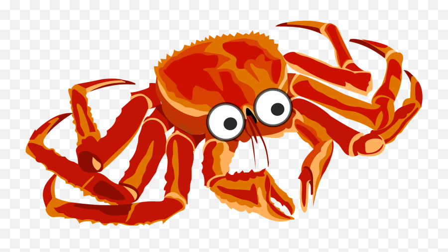 Crab Clip Art Vector Clip - Alaska King Crab Clipart Emoji,Crab Clipart