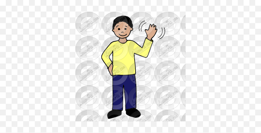 Hi Picture For Classroom Therapy Use - Great Hi Clipart Boy Emoji,Hi Clipart